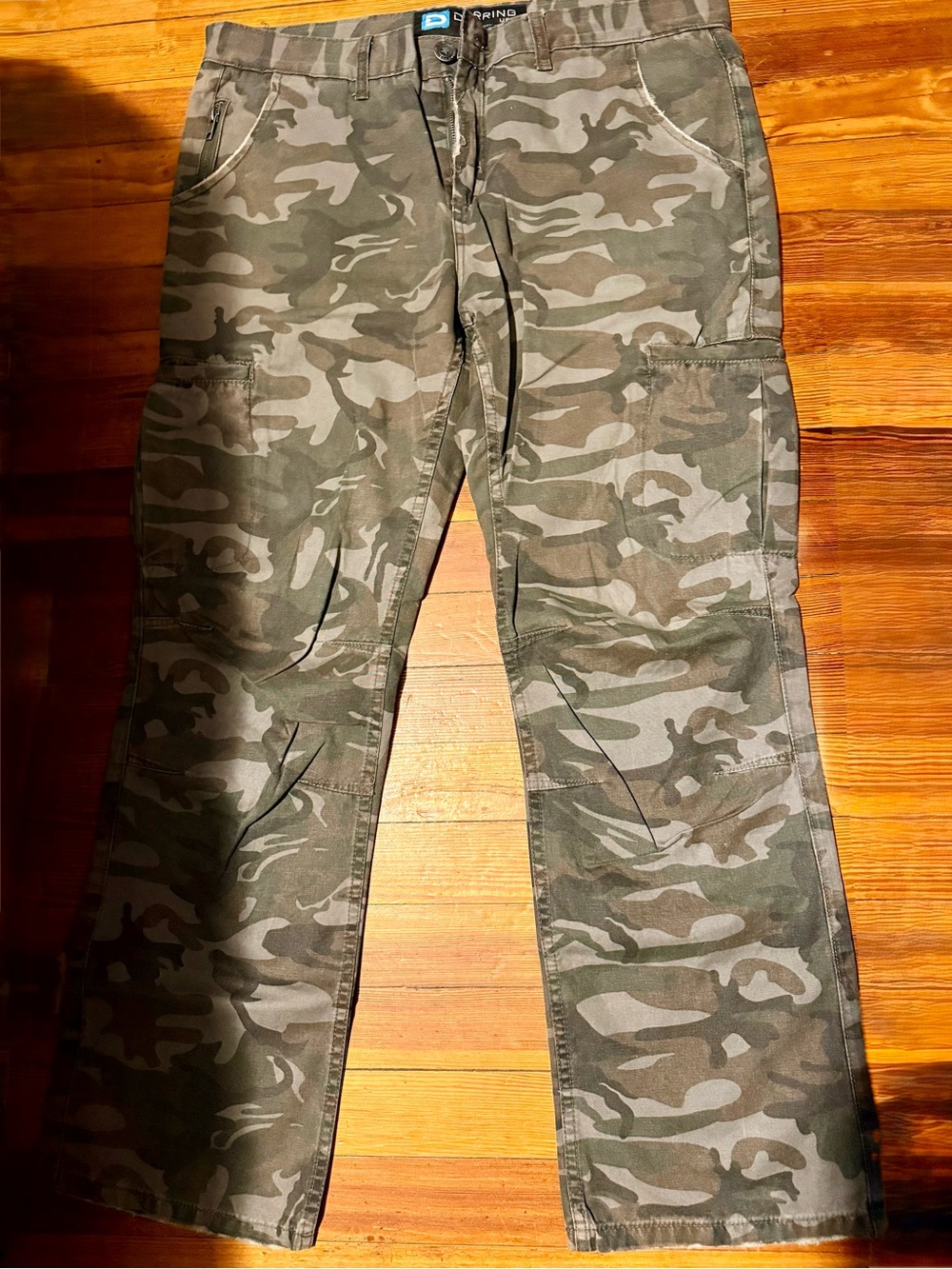 Men's Camouflage Fatigue Cargo Pants - 36W/32L OLIVE Camo Utility Style